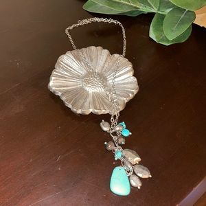 Turquoise and silver necklace